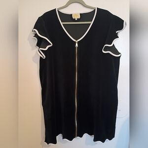 SSYS Women's Elegant Black and White Robe Sz XXL